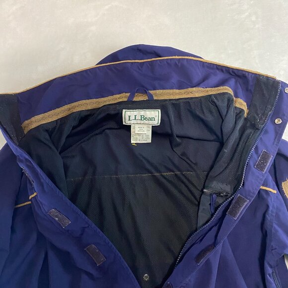 Vintage LL Bean Jacket Men Medium Dark Purple Winter Coat Nordic Lined Outdoor M - Picture 6 of 16